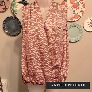 Anthropologie Faux Wrap Top